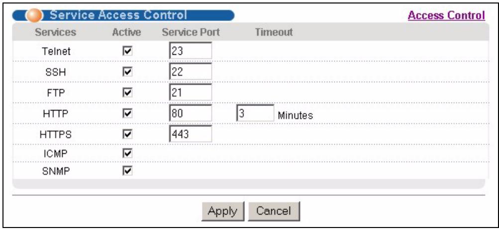 ZYXEL ES-3148 - Service Port Access Control - 1