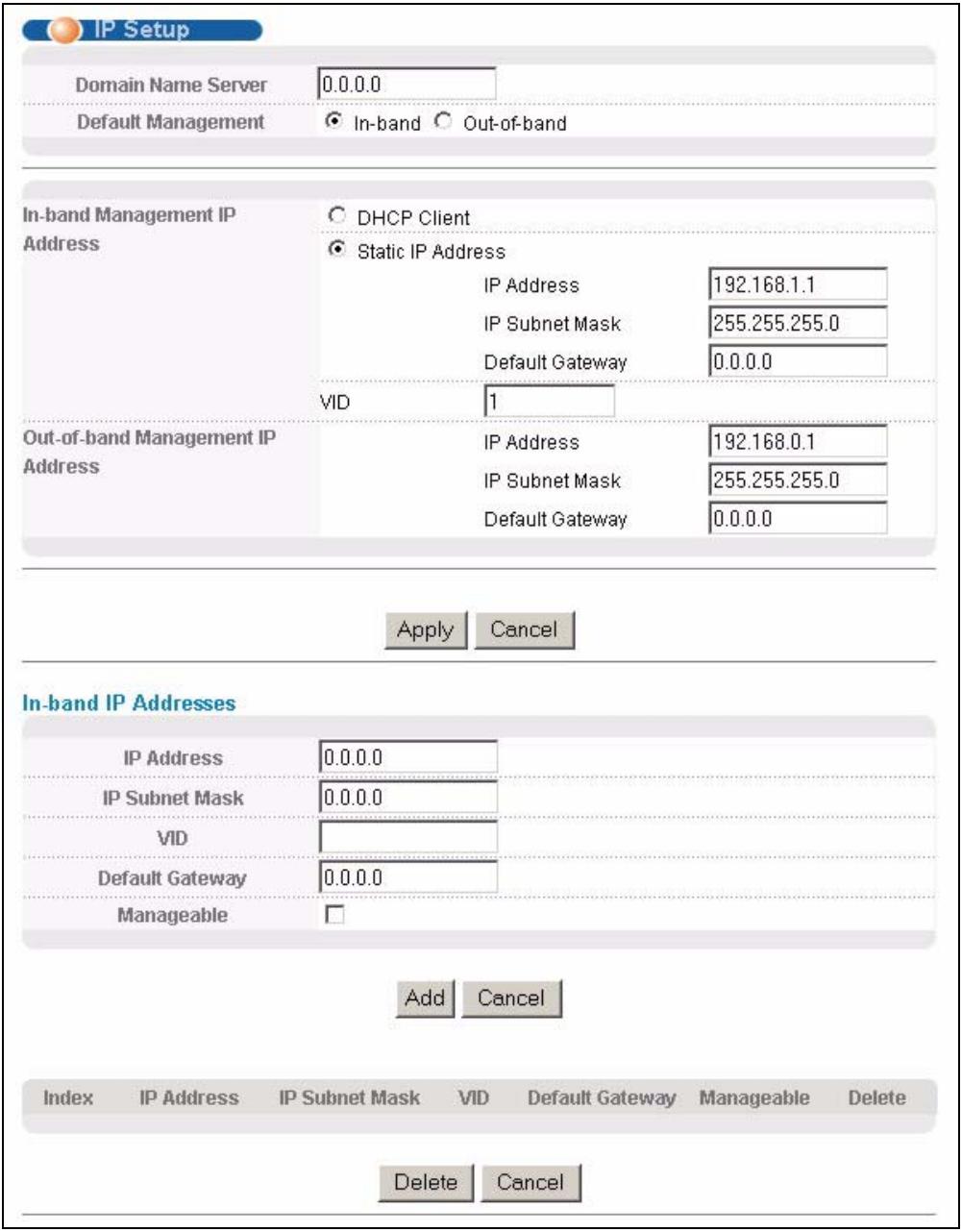 ZYXEL ES-3148 - Management IP Addresses - 1