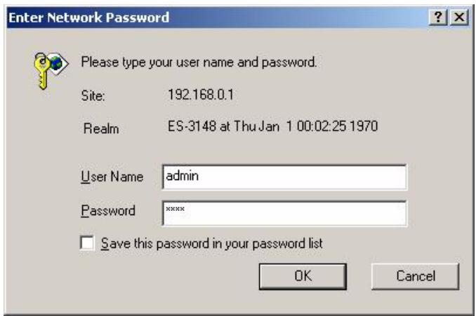 ZYXEL ES-3148 - System Login - 1