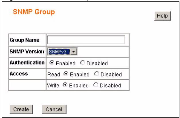 ZYXEL GS-1524 - SNMP Group: Create - 1