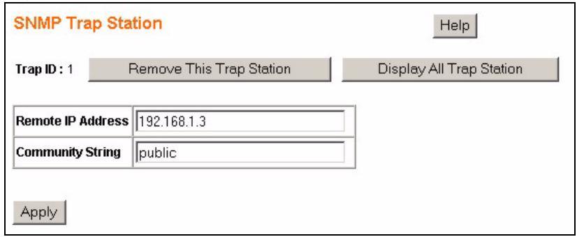 ZYXEL GS-1524 - SNMP Trap Station: Modify - 1