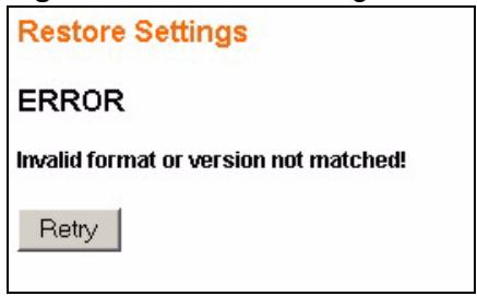 ZYXEL GS-1524 - Backup Settings - 2