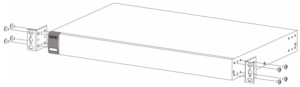 ZYXEL GS-1524 - Attaching the Mounting Brackets to the Switch - 1