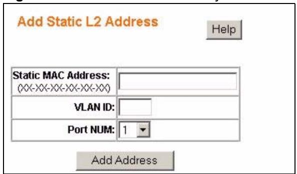 ZYXEL GS-1524 - Add a Static MAC Address Entry - 1