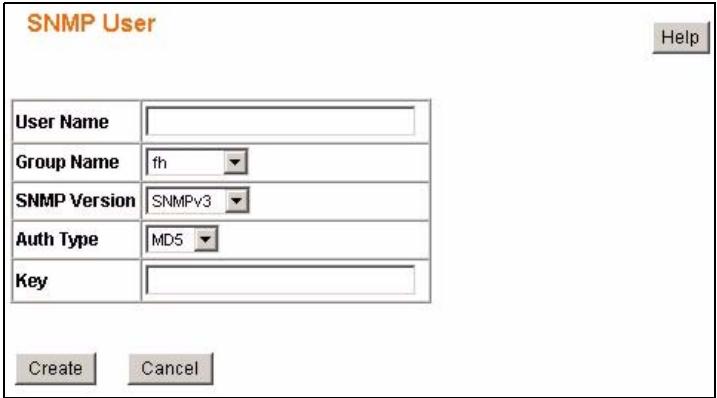 ZYXEL GS-1524 - SNMP User: Create - 1