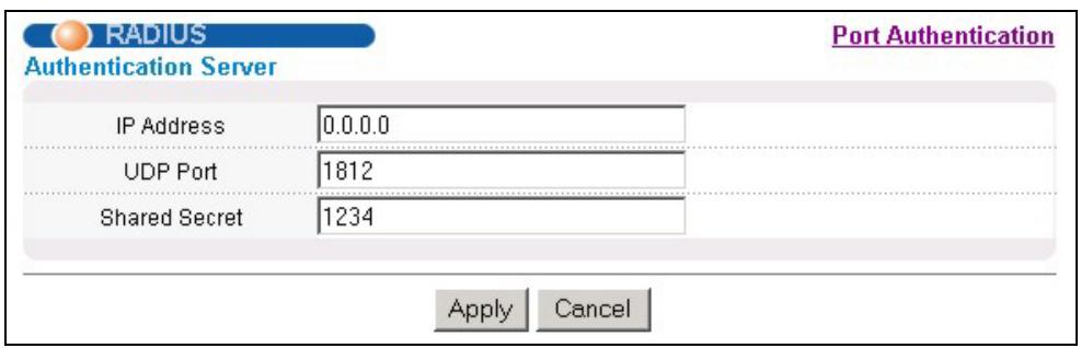 ZYXEL GS-3012F - Configuring RADIUS Server Settings - 1
