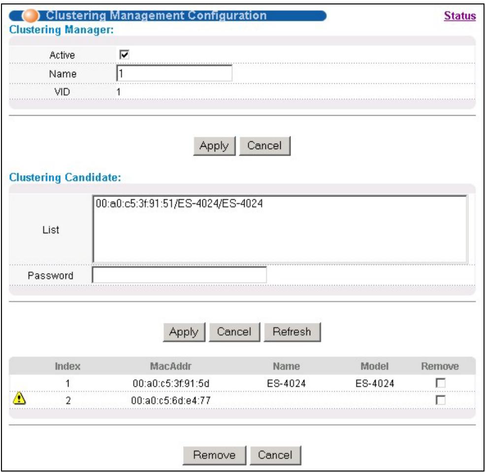 ZYXEL GS-3012F - Configuring Cluster Management - 1