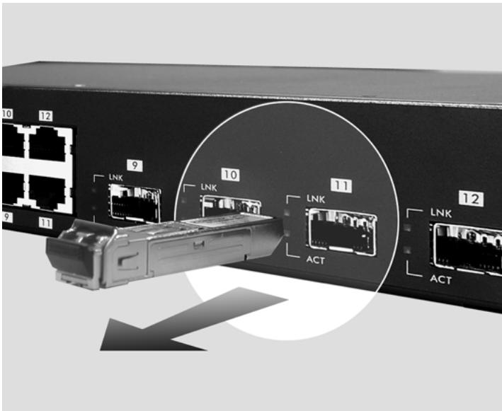 ZYXEL GS-3012F - Transceiver Removal - 2