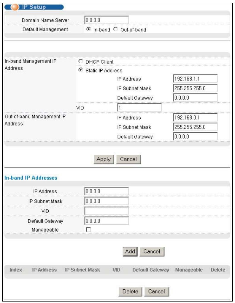 ZYXEL GS-3012F - IP Setup - 1