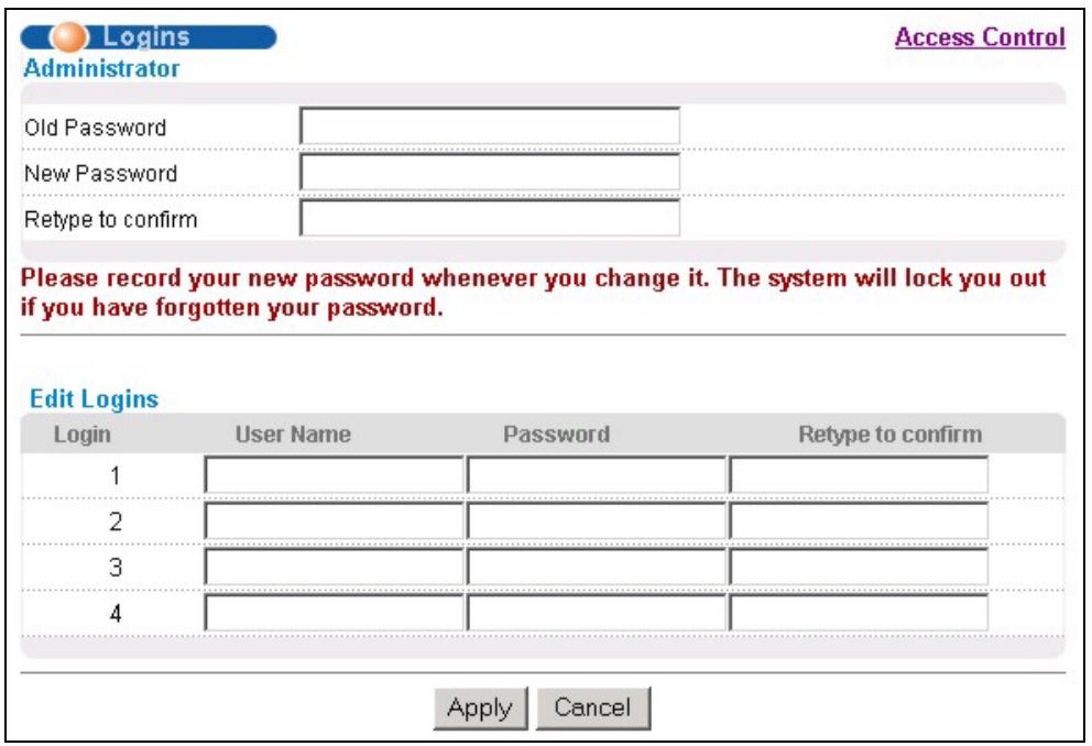 ZYXEL GS-3012F - Setting Up Login Accounts - 1