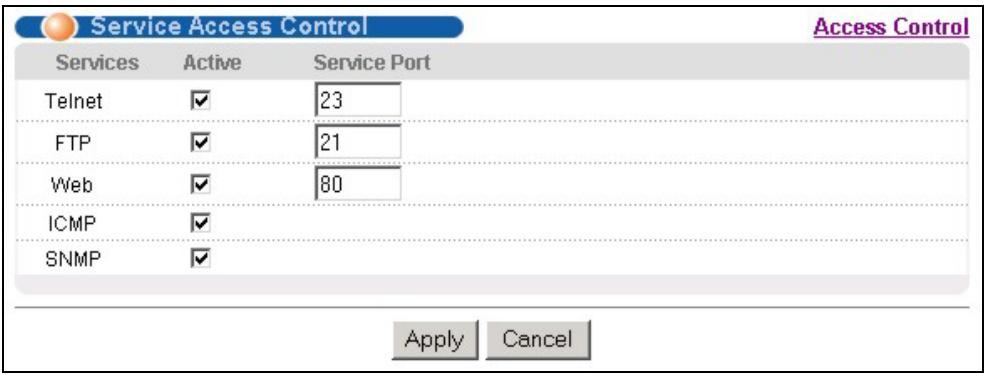 ZYXEL GS-3012F - 17.8Service Access Control - 1