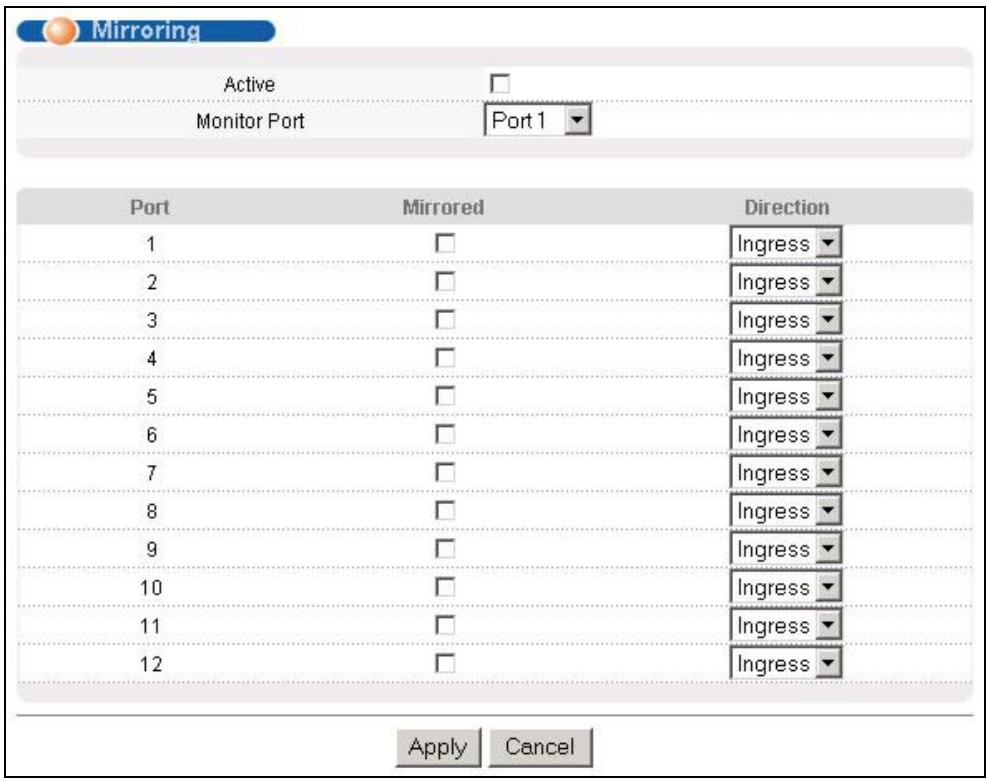 ZYXEL GS-3012F - 13.2Port Mirroring Configuration - 1