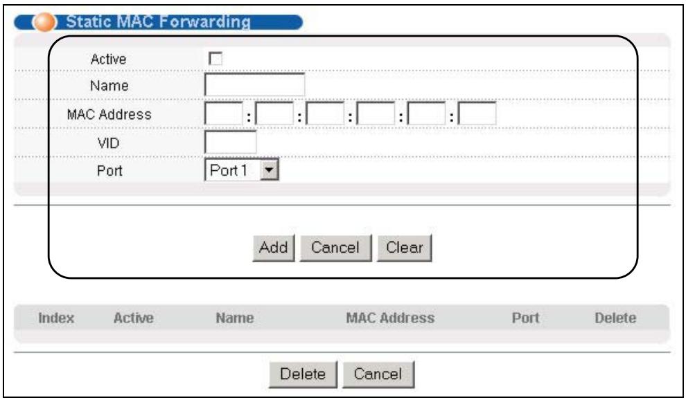 ZYXEL GS-3012F - Configuring Static MAC Forwarding - 1