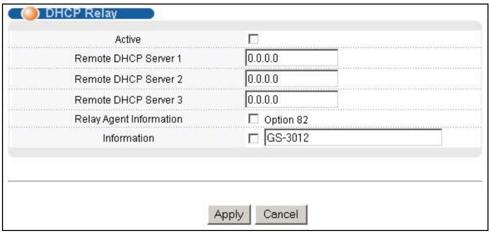ZYXEL GS-3012F - 21.2DHCP Relay Configuration - 1