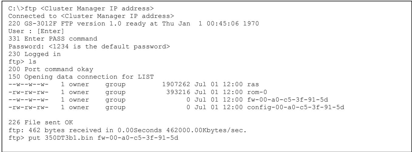 ZYXEL GS-3012F - Uploading Firmware to a Cluster Member Switch - 1