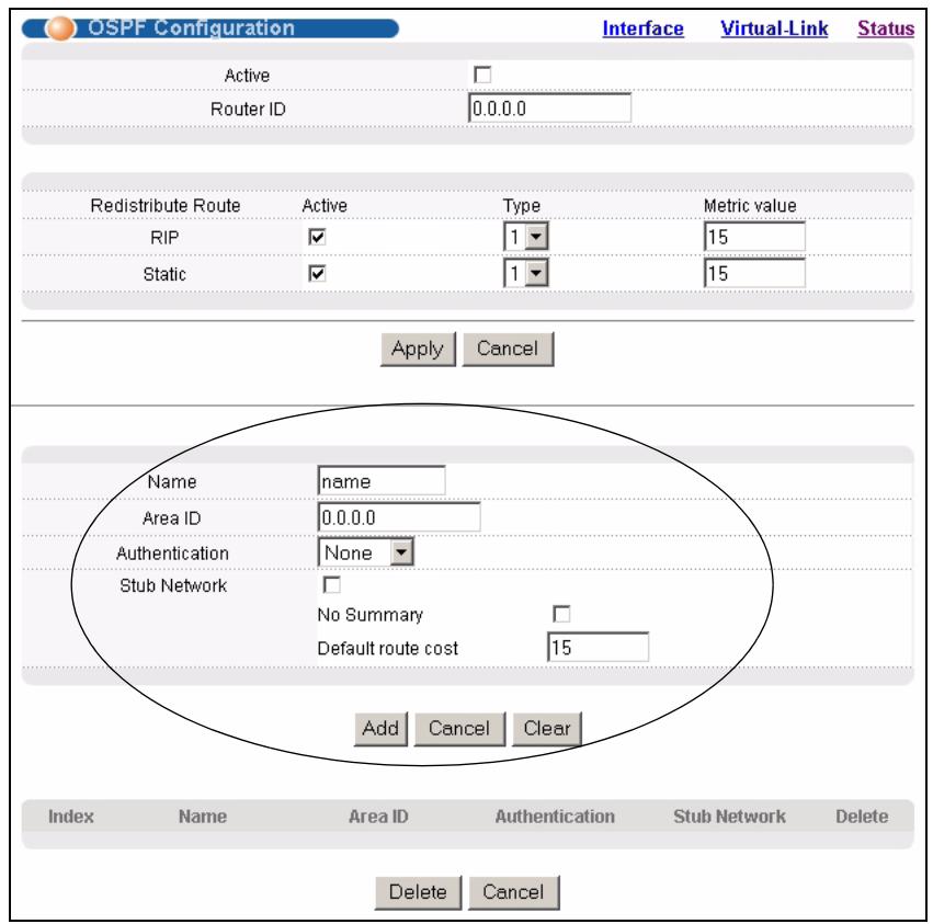 ZYXEL GS-4024 - Configuring OSPF Areas - 1