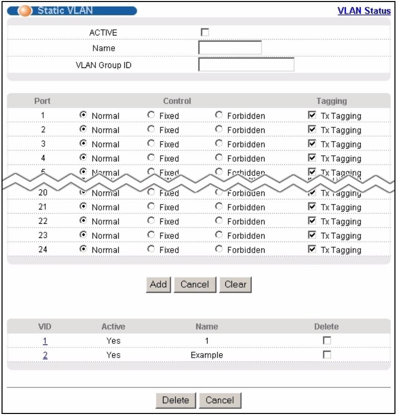 ZYXEL GS-4024 - Configure a Static VLAN - 1