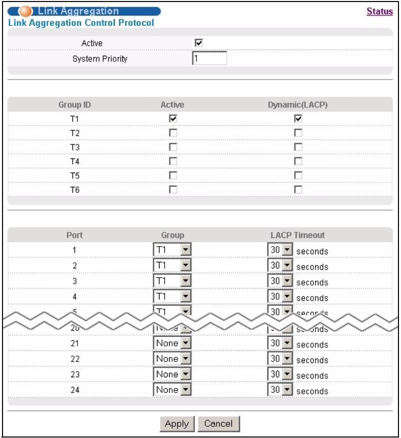 ZYXEL GS-4024 - Link Aggregation Setup - 1