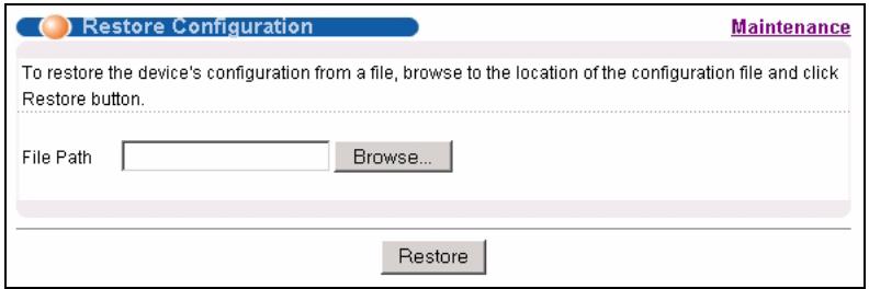 ZYXEL GS-4024 - Restore a Configuration File - 1