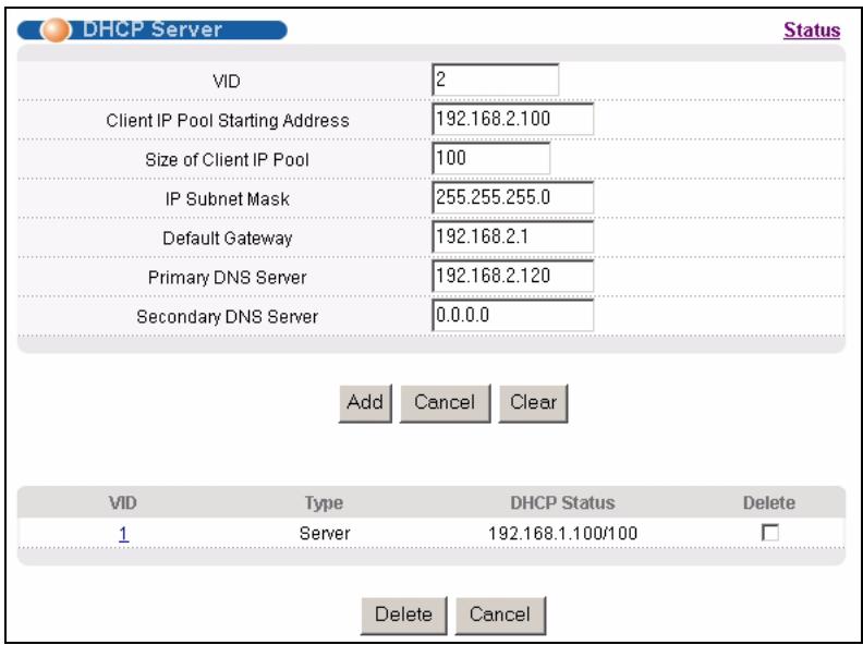 ZYXEL GS-4024 - DHCP Server Configuration Example - 2