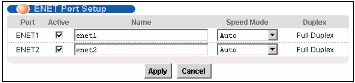ZYXEL IES-1248-51 - ENET Port Setup - 1