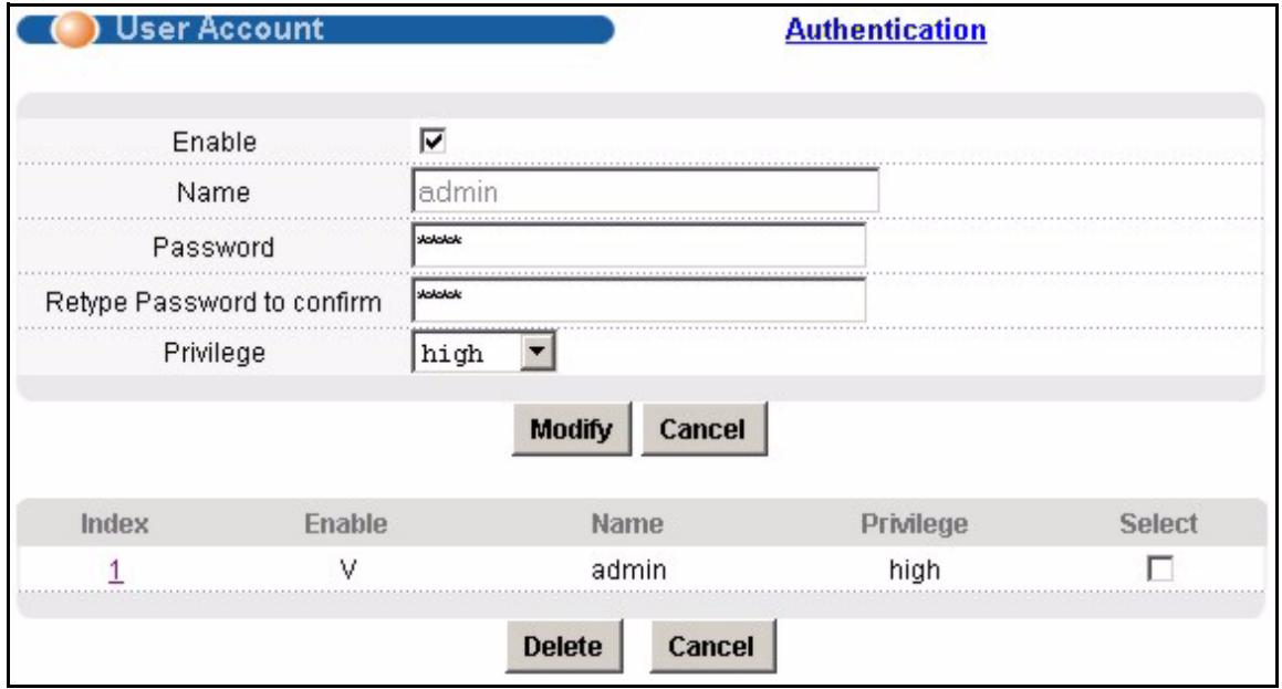 ZYXEL IES-1248-51 - Changing Your Password - 2
