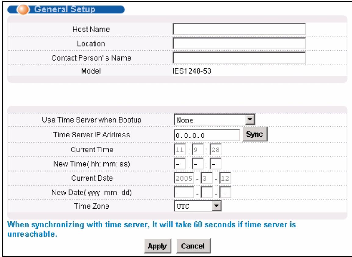 ZYXEL IES-1248-51 - General Setup - 1