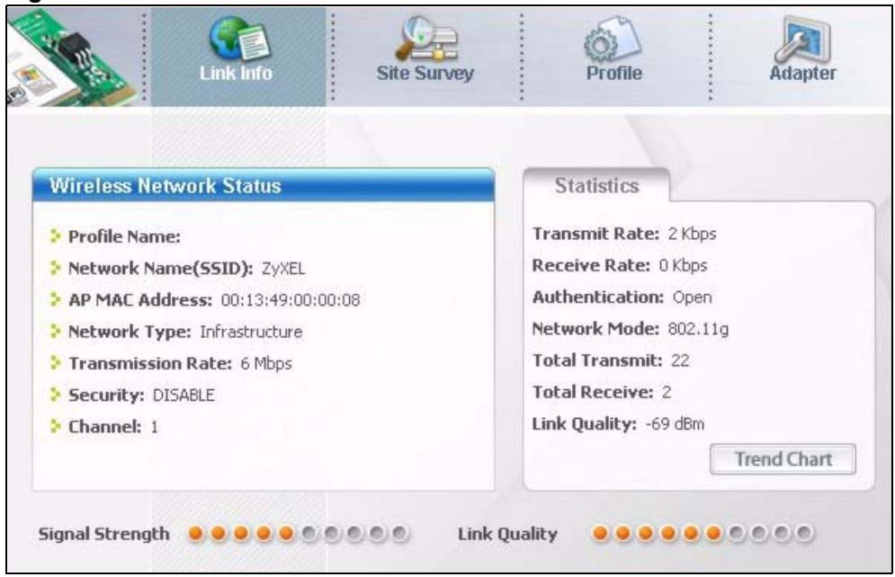 ZYXEL M-302 - The Link Info Screen - 1