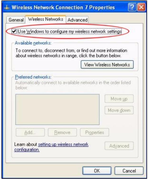 ZYXEL M-302 - Activating Wireless Zero Configuration - 2
