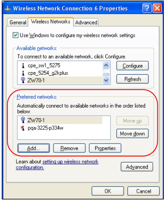 ZYXEL M-302 - Ordering the Preferred Networks - 2