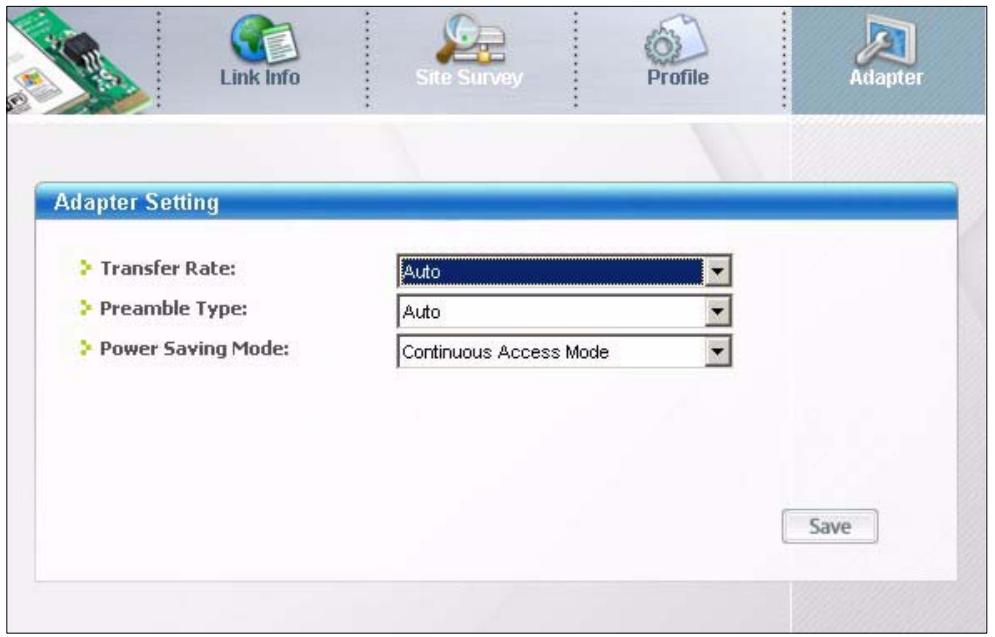 ZYXEL M-302 - The Adapter Screen - 1
