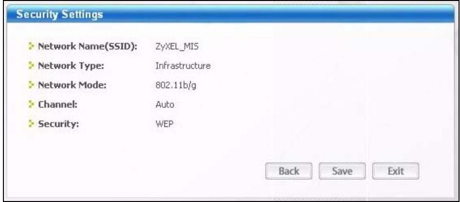ZYXEL M-302 - Confirm Save Screen - 1