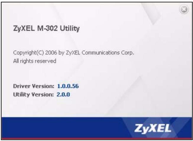 ZYXEL M-302 - The About Screen - 1