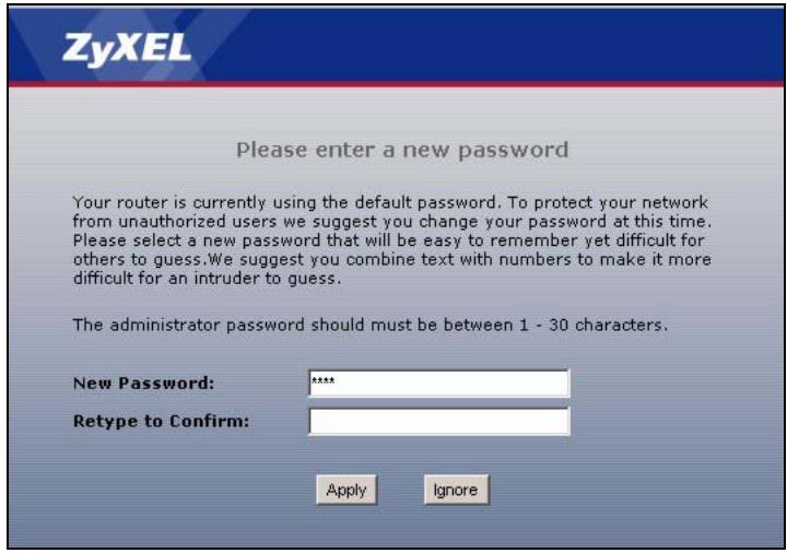 ZYXEL NBG-334W - Accessing the Web Configurator - 1