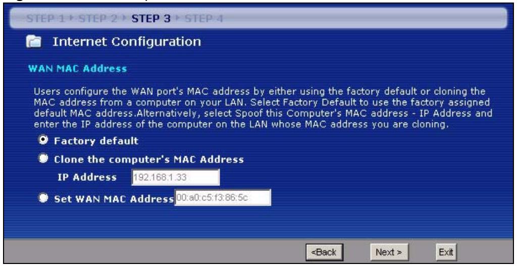 ZYXEL NBG-334W - WAN MAC Address - 1