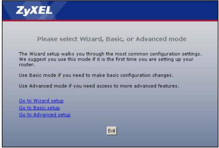 ZYXEL NBG-334W - Wizard Setup - 1