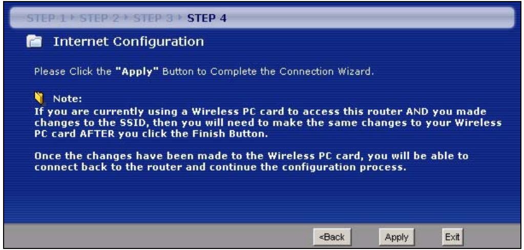 ZYXEL NBG-334W - Connection Wizard Complete - 1