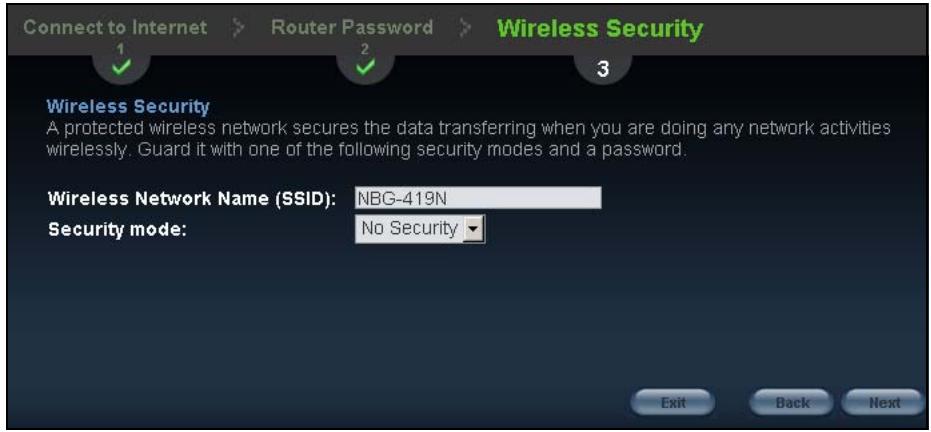 ZYXEL NBG-419N - Wireless Security: No Security - 1