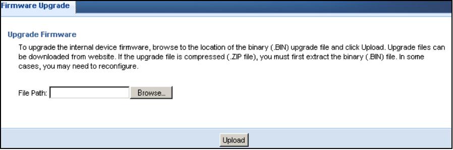 ZYXEL NBG-419N - Firmware Upload Screen - 1