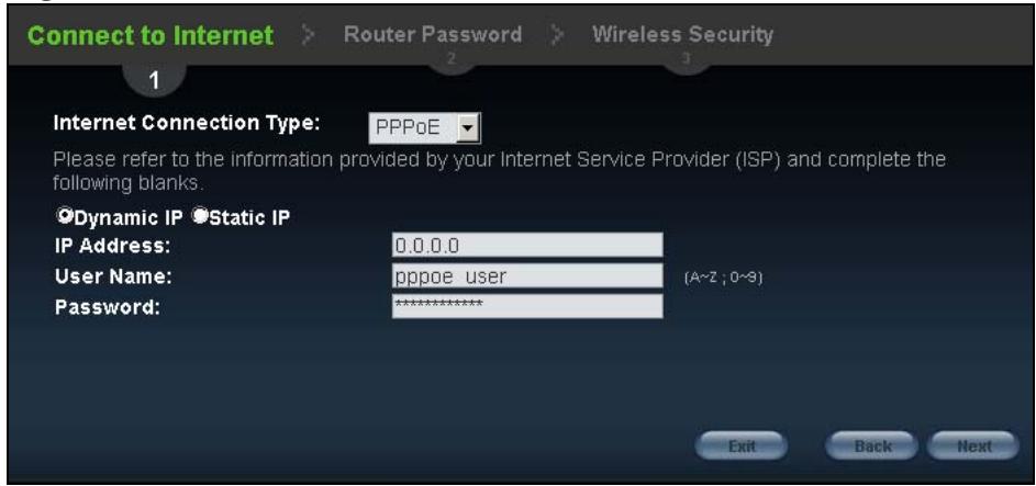 ZYXEL NBG-419N - Connection Type: PPPoE - 1