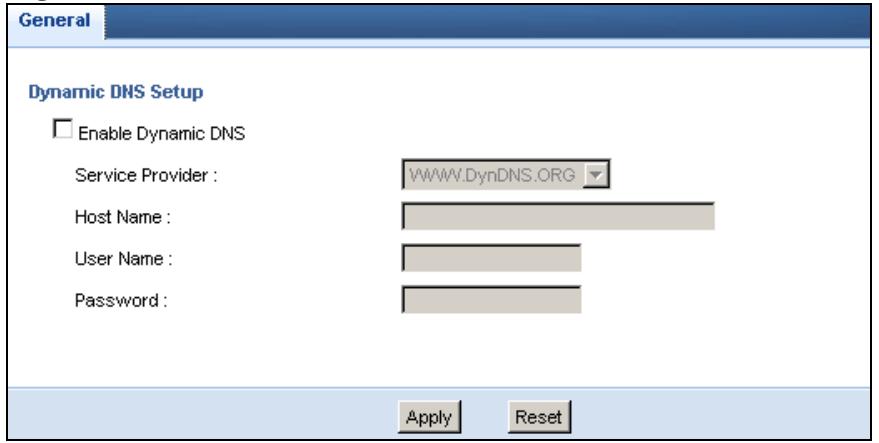ZYXEL NBG-419N - Dynamic DNS Screen - 1