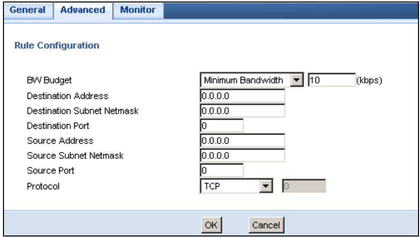 ZYXEL NBG-419N - Rule Configuration: User Defined Service Rule Configuration - 1