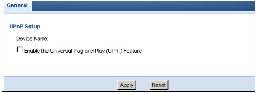 ZYXEL NBG-419N - UPnP Screen - 1