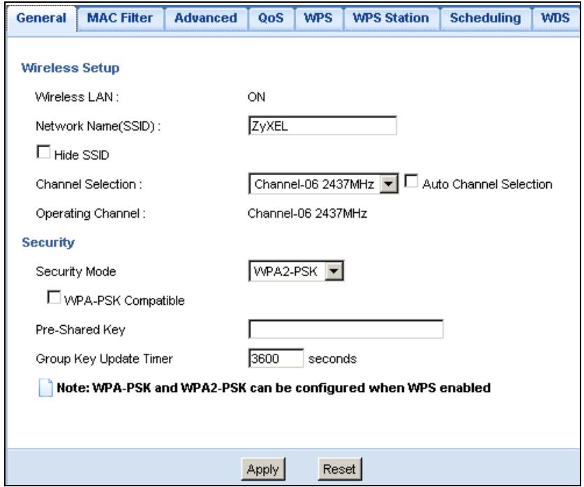 ZYXEL NBG-419N - WPA-PSK/WPA2-PSK - 1