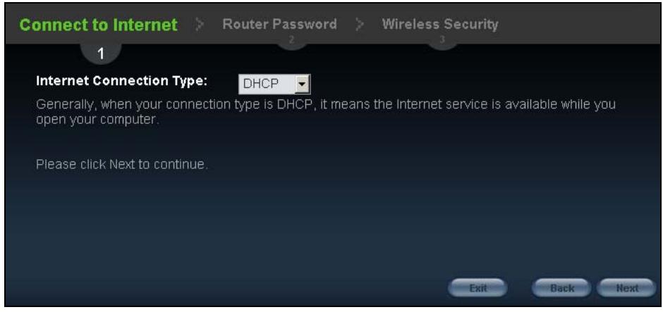 ZYXEL NBG-419N - Connection Type: DHCP - 1