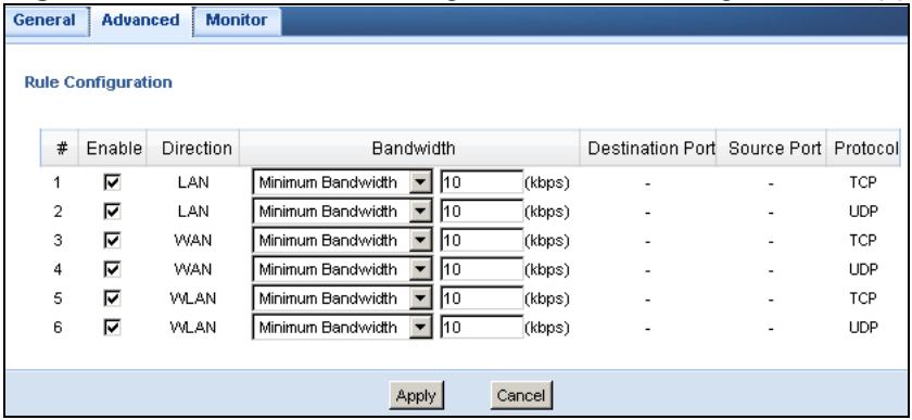 ZYXEL NBG-419N - Rule Configuration: Application Rule Configuration - 1