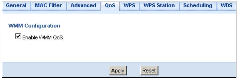 ZYXEL NBG-419N - Quality of Service (QoS) Screen - 1