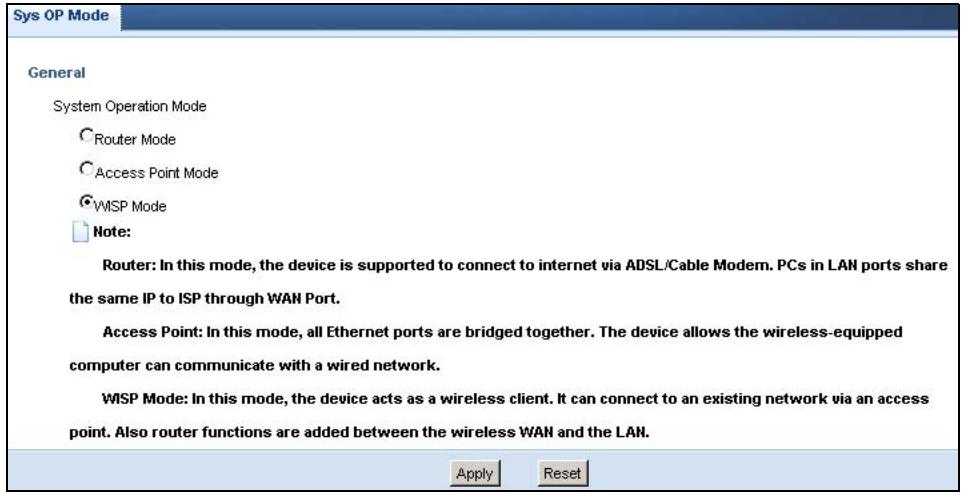 ZYXEL NBG-419N - Setting your NBG-419N to WISP Mode - 1
