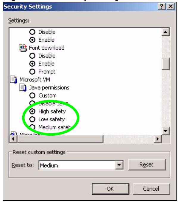ZYXEL NBG-419N - Java Permissions - 1