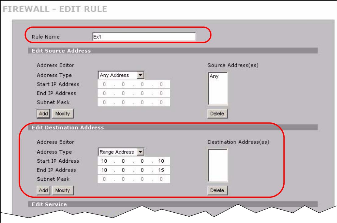ZYXEL NBG410W3G - My Service Firewall Rule Example - 4
